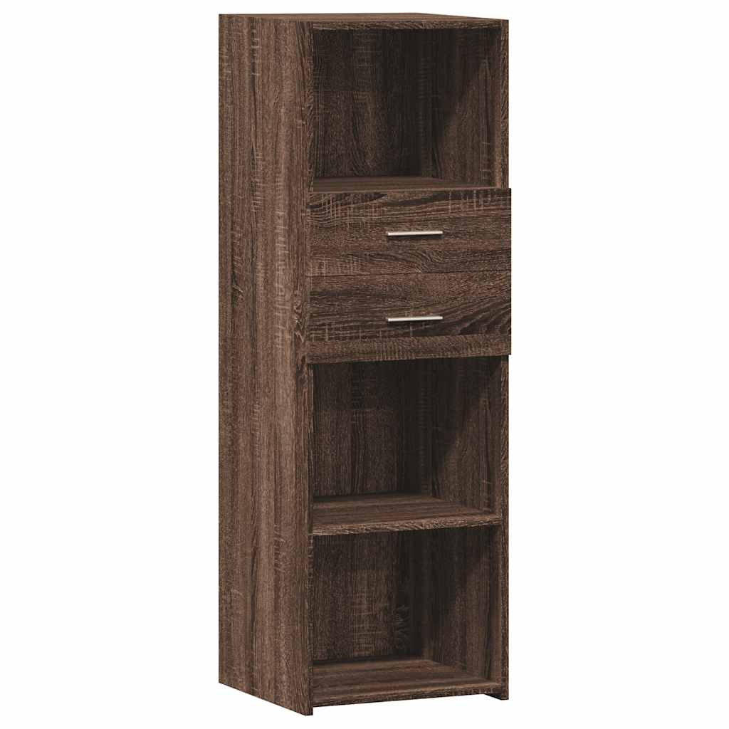 Highboard in Brown Oak Look 40 x 42.5 x 124 cm Engineered Wood