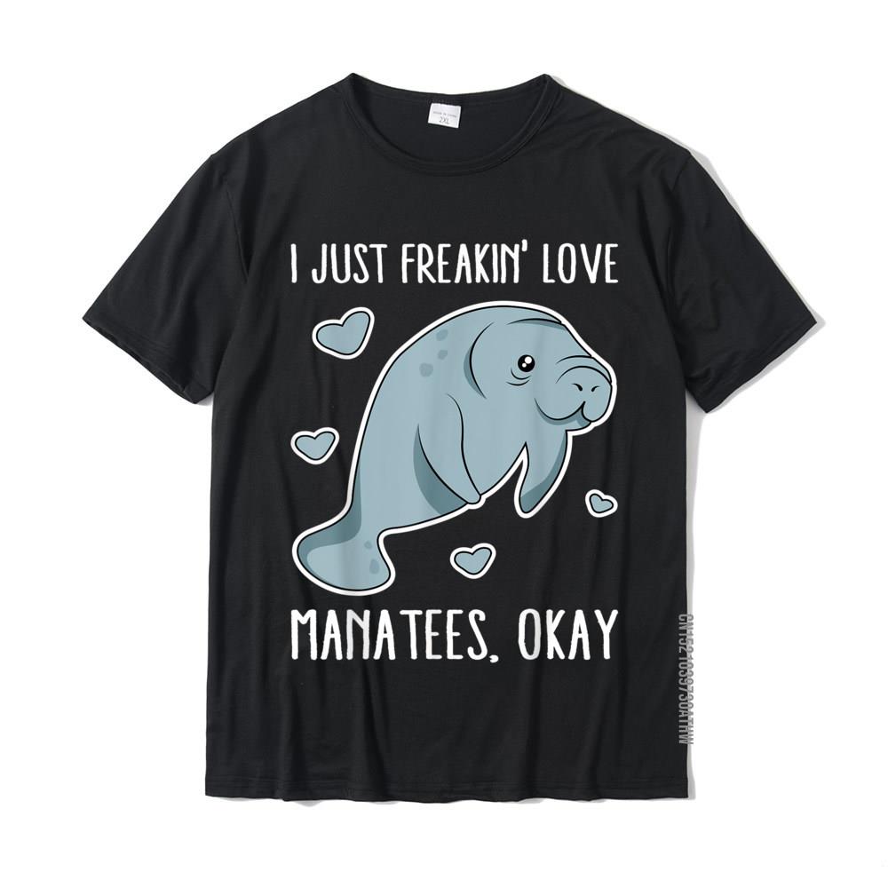 

Freakin Love Manatees Unique Funny Manatee Lovers Gift T-Shirt Tops & Tees Cute Print Cotton Young T Shirt Print S разноцветный