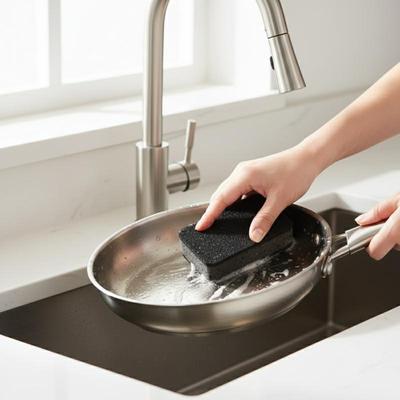Black Seaweed Sponge Wipe Non Greasy Kitchen Cleaning Sponge Gentle Scrub for Dish Pots Pan Utensil Wash
