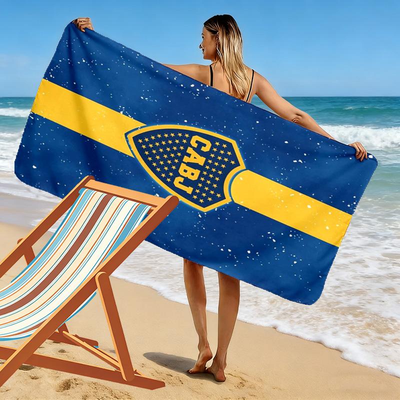 Boca Juniors Print Beach Towel, Large Soft Quick Dry Towel for Beach Camping Swimming