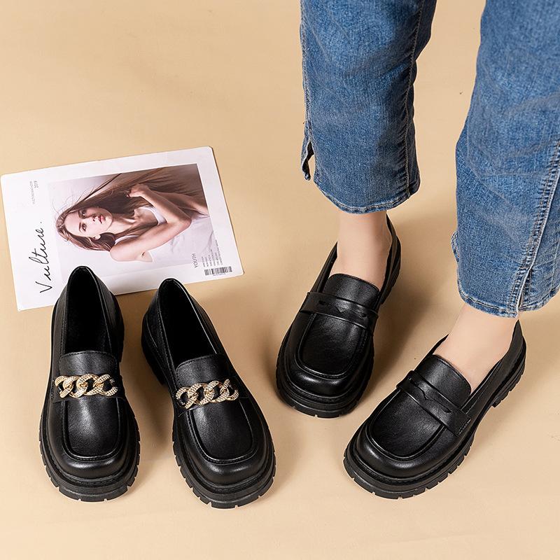 Japanese small leather shoes women's spring and autumn new British style large size platform retro jk uniform single shoes