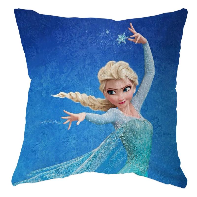 Disney Frozen Elsa Pillow Case Cushion Cover Children Baby Girl Couple Pillow Cover Decorative Pillows Case 40x40 45x45cm