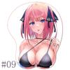 3D Mouse Pad Quintuplets Stereo Mousepad Oppai Boob Rias Gremory Nakano Nino Anime Silicone Wrist Rest BULK Pad Gaming Mouse Mat