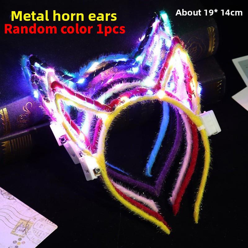 Rabbit Mouse Ears Luminous Headwear Cat Ear Crown Hair Accessory Gift