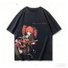 Kasane Teto Washed T Shirt Personality Clothes New Model Anime T-shirt Year Round Clothing Plus Size Unisex Streetwear Trendy