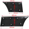Renault Master III L2 2010+ Rechte Seitenleisten-Set 2 Stück (Vorderrad & Hinterrad) Schwarz Ohne Loch + Clips OEM 768F30006R/05R