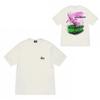 Camiseta de Algodón Streetwear para Hombre y Mujer Corte Holgado Manga Corta Camiseta Gráfica Casual Unisex Cuello Redondo