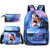 One Piece Large-capacity Student Backpack Three-piece Set 7526