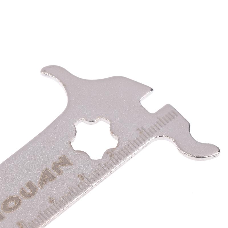 1Pcs Road Bike Bolt Measurement Wear Gauge Tool Portable 6-In-1 Bicycle Chain Gauge New Design Multitool
