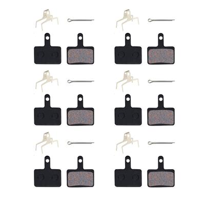 6 Paires Plaquettes de Frein Vélo Disque à Huile Dissipation Chaleur Garniture Semi-Métallique pour Vélos de Montagne Vélos de Route