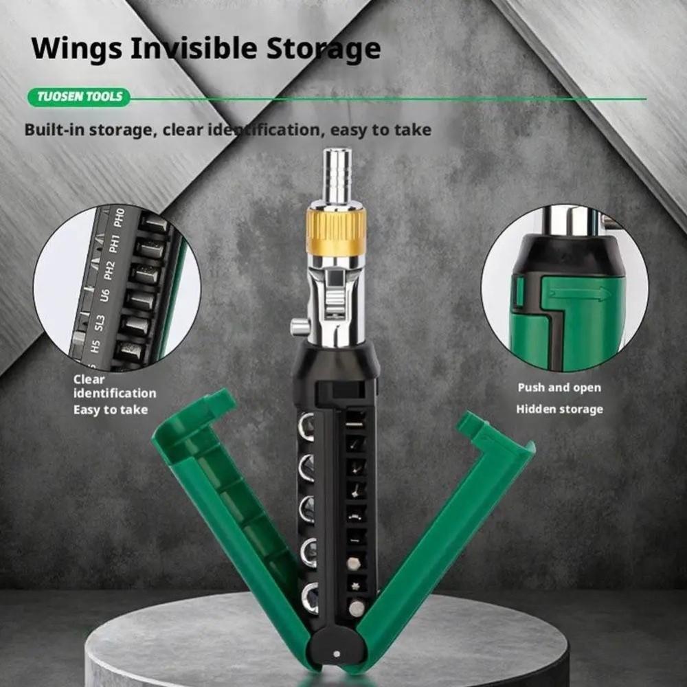 14 in 1 Ratchet Screwdriver Set Multi-function Portable Universal Dual-purpose Screwdriver Hand Repair Tool