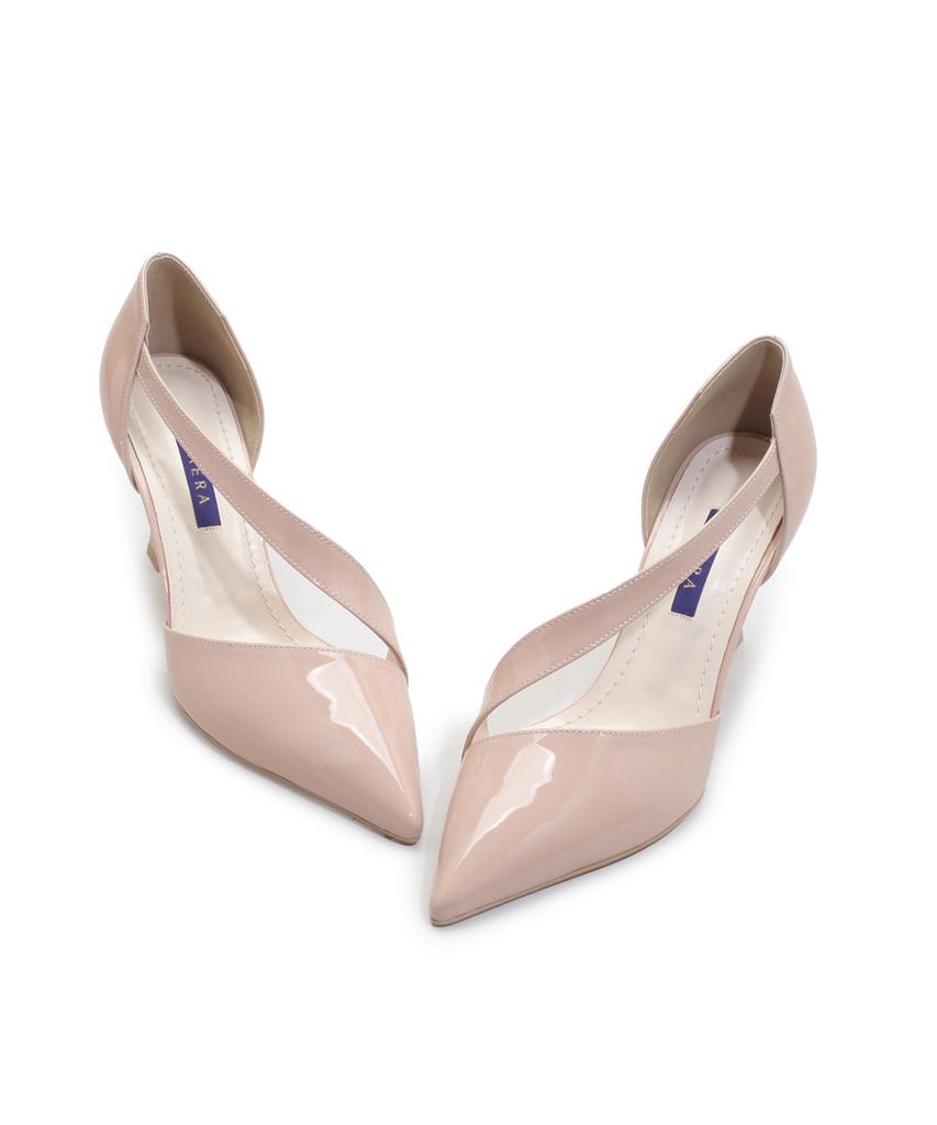 Saera Glossy Diagonal Cutout Pumps K56P010 (A Type)