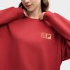 Fila Original Peony Pullover Simple Fashion Classic Retro Casual Versatile Comfortable Loose Round Neck Sweatshirt Unisex Sweatshirt Red F51U619203FRD