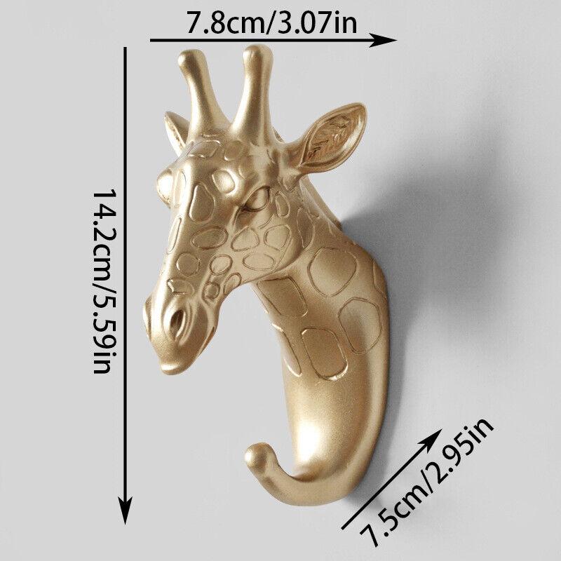 3D Zvieracia Hlava Vešiak na Stenu Živicový Háčik na Zadnú Stránku Dverí na Klobúk a Kabát Domáca Dekorácia