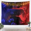 Flame Gaming Controller Tapestry, Black Background with Colorful Controller Pattern for Boys' Bedroom and Gamer Room Decor