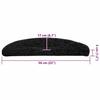 VidaXL Stair Treads 30 Pieces 56 X 17 X 3 Cm Black Semicircular 3365800