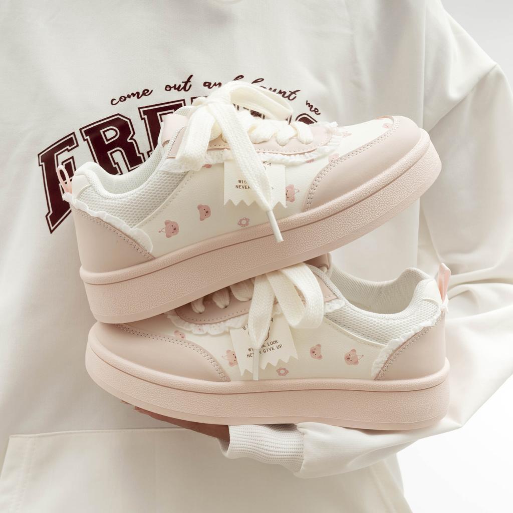 Niche high-value platform shoes autumn students with skirts casual sports board shoes
