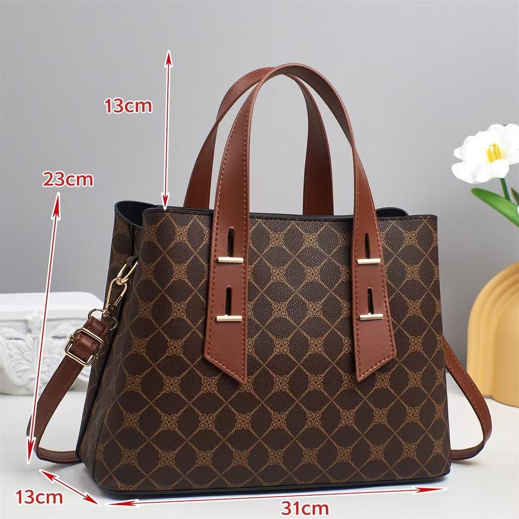 Fashion handbag new contrasting color design women's bag casual shoulder bag large capacity messenger bag