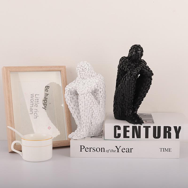 Minimalist Modern Mosaic Resin Sculpture For Home Office Living Room Decor Gift