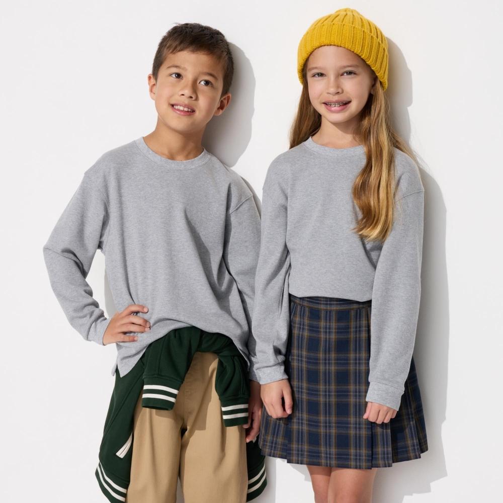 

Футболка UNIQLO KIDS Soft Brushed Crew Neck с длинными рукавами