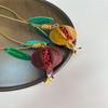 Simulation Fruit Pendant Leather Pomegranate Bag Charm Keychain Decoration Pendant Women'S Backpack Exquisite Accessories