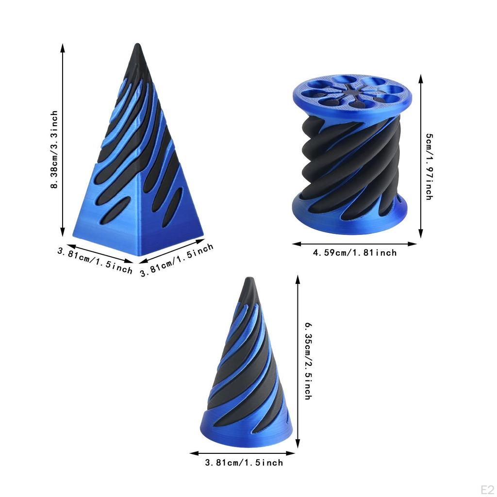 3 Packs Impossible Cone Table Decoration Creative Fun Spiral Fidget Toy Style A