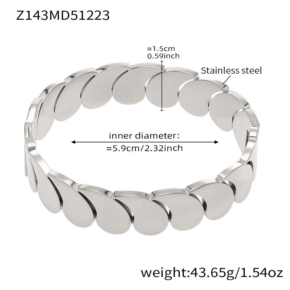 18K Gold-Plated Geometric Wheat Ear Zirconia Bracelet Set