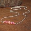 Rode Vuuropaal Staaf Ketting: Sterling Zilver, Delicieuze Edelsteen Sieraden