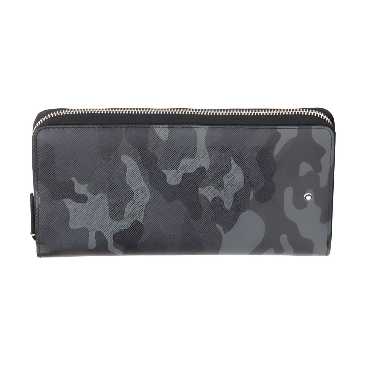 

Montblanc Hexagonal White Star Logo Camouflage Print Long Leather Wallet Men Wallet Black 118683 Box(Basic Set+Box)
