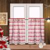 Christmas Elk Short Curtain Finished Kitchen Curtain Short Curtain Linen Through Rod Curtain Window Mantle Curtain