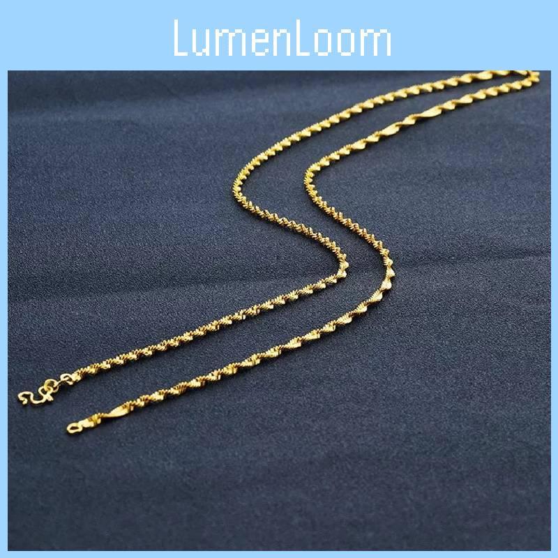 Exquisite 2mm Small Double Wave Necklace Crafted From Pure Brass With 24k Gold Plating Ideal For Women