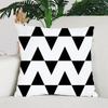 Nordic Minimalist Black and White Checkered Printed Pattern Cushion Cover for Home Living Room Sofa Decorative Pillowcase