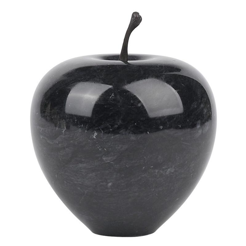 Hot Sale Luxury Ornament Christmas Theme Decoration Gemstone 7cm Christmas Apple for Children Gift