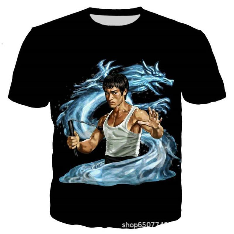 Summer Fashion Kung Fu Series 3D Printed Men's Casual O-Neck Short-Sleeved T-shirt Sportswear Cool Streetwear Oversized Tops