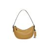 Coach Luna 27 Reißverschluss mit Druckknopf-Tasche Leder-Tote-Umhängetasche Damen-Handtaschen Gelb CC439-V5LQT