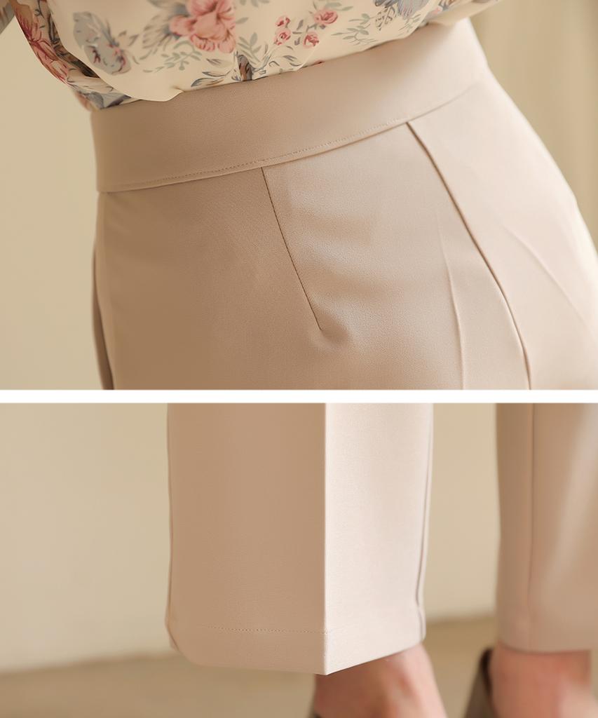 Ppaeppae Hidden Banding Hex Spandex Semi-Bootcut Slacks