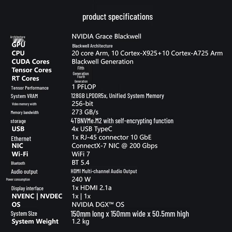 NVIDIA DGX Spark GB10 Mini AI Supercomputer (CN version)