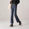 Commuting Versatile Denim Down Pants for Women In Winter 2026, with Added Fleece and Thickened Warm Bell Bottom Pants
