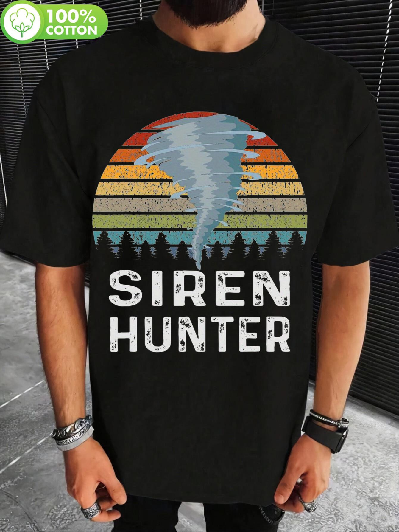 Siren Hunter Retro Tornado Chaser T-shirt - 100% Cotton XXXL