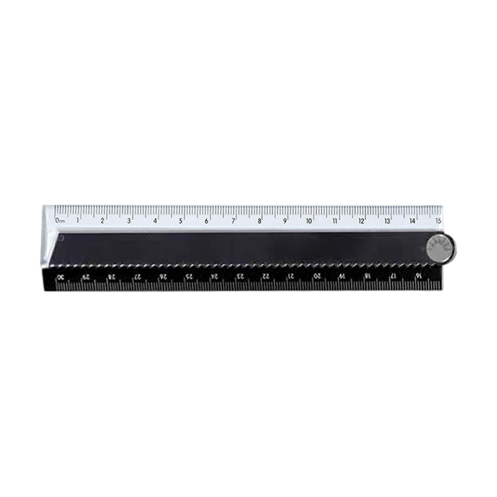 

Student Friendly Foldable Ruler Aluminum Alloy Frame Smooth Foldable Design With Rounded Protective Corners красный