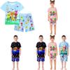 Sprunki Print Summer Kids Pajamas Set For Boys Girls Cotton Casual Cartoon Lounge Twopiece Suit For Children