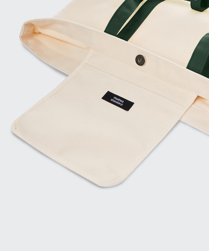Musinsa Standard Daily Canvas Tote Bag [Ivory/Green]