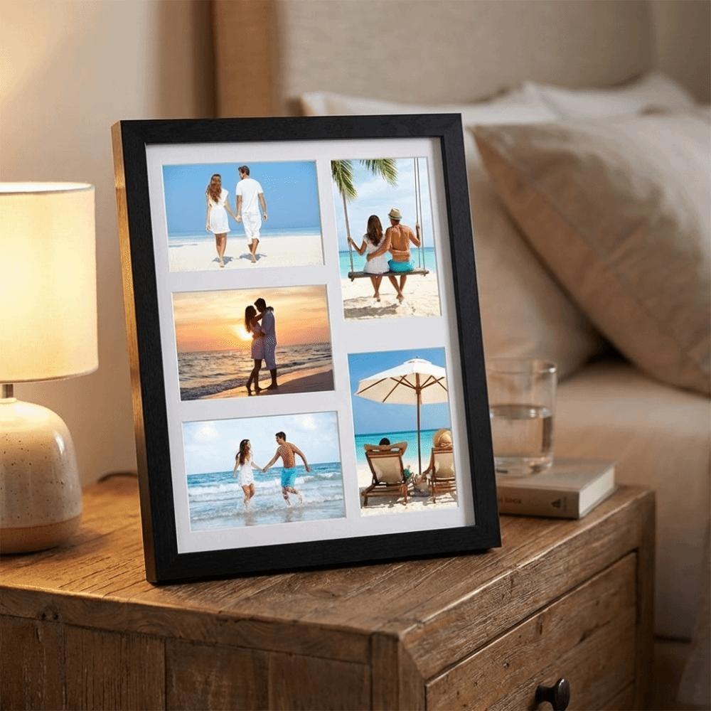 Rectangle 5-Grid Photo Frame Handmade Collage Frame Decorative Frame  Multi-Photo Display