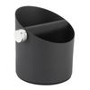 Carbon Steel Coffee Knock Box Removable Knock Bar 20-Puck Capacity Coffee Grounds Bin Slanted-Mouth Anti-Splash Design Puck Bin
