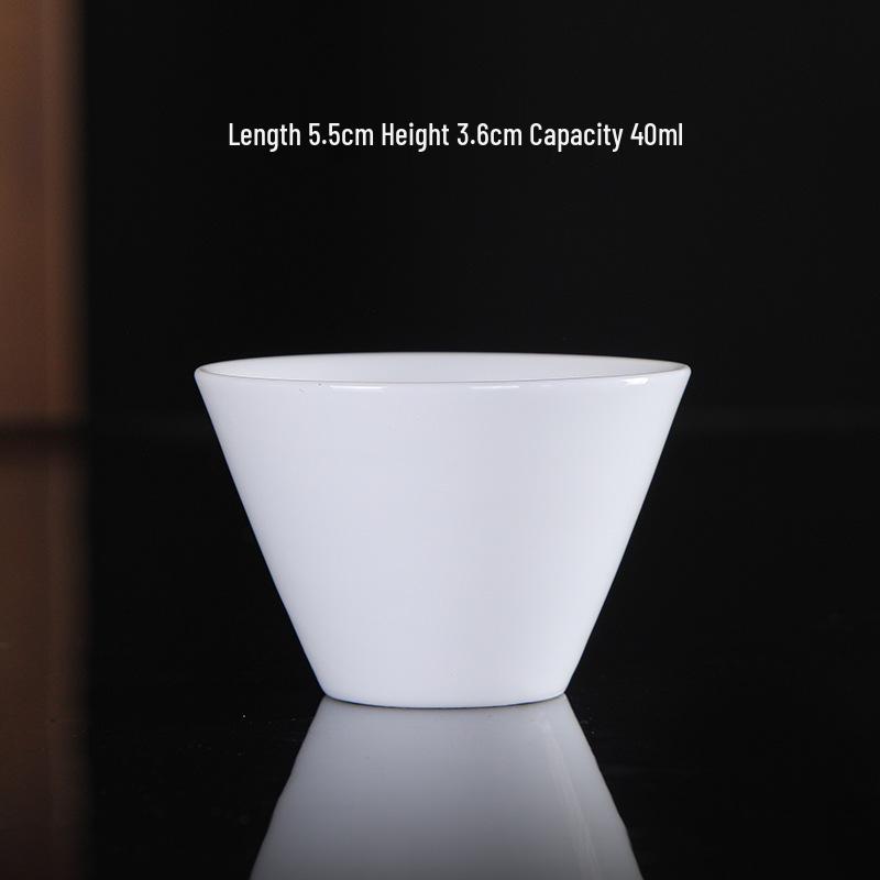 Gongfu Style High-White Porcelain Conical Tea Tasting Cup