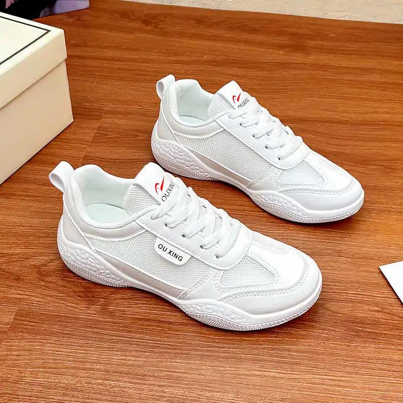 Fashion Ecoleather Spring Sport Shoes Casual White Womens Tennis Ladies Designer Sneakers Tenis Entertainment Suppliers Teniz Gym