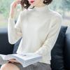 Sweater Women Solid Color Half Turtleneck Pullover for Women In Autumn and Winter Loose and Casual Korean - Style Knitted Sweater