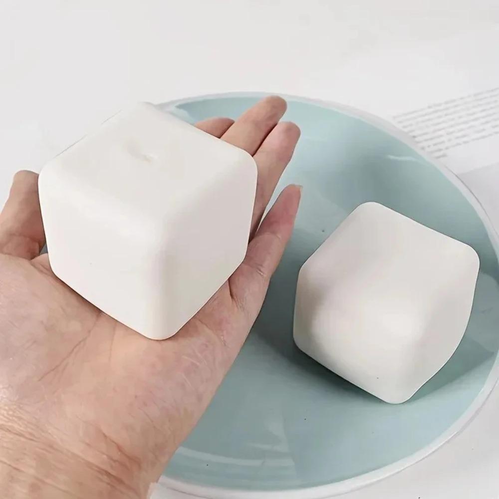 Squishy Tofu Stress Balls Slow Rebound Squeeze Toys Stress Anxiety Relief Fidget Toys Creative Simulation Tofu Decompression Toy
