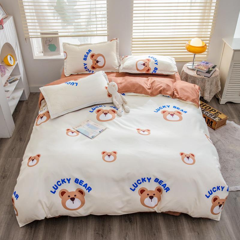 

Простой скандинавский комплект постельного белья из четырех предметов, простыня, комплект одеял для спальни, комплект из трех предметов 1.2m bed