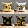 Yellow Daisy Butterfly Pattern Pillow Case For Sofa Decor Car Office Room Printing Cushion Cover Decorations and Protector